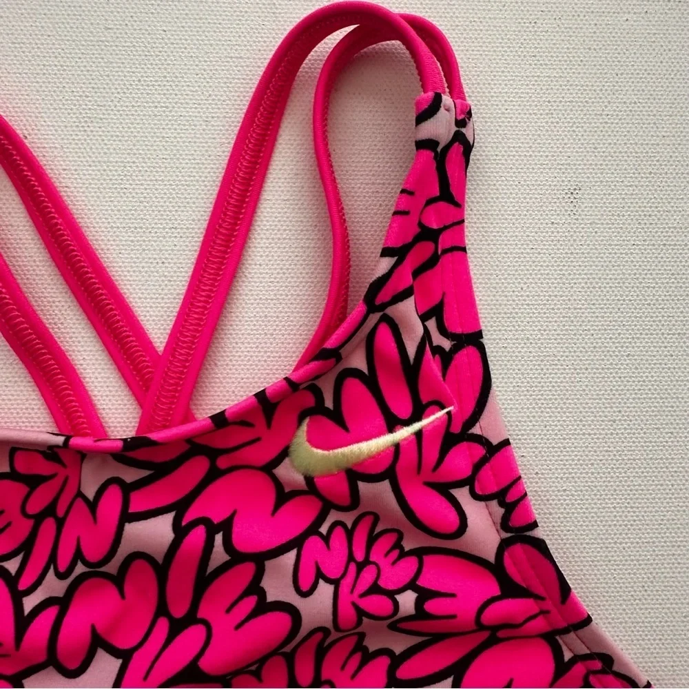 Nike Hot Pink Logo Tankini Set Size S Girls
